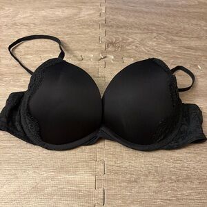 Victoria's Secret Bra Womens 36B Black Dream Angels Lace Push-Up Underwire Lift
